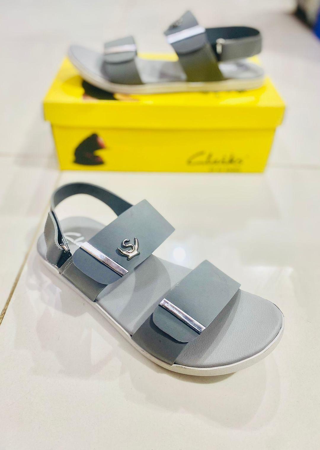 Men Casual Lightweight Grey Rexine Sandals Perfect for ever Occasion